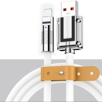 Odolný kabel Lightning - USB 2.0 - biely