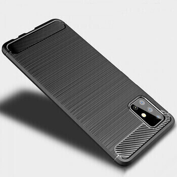 Ochranný silikónový obal karbón pre Samsung Galaxy A14 4G A145R - čierny