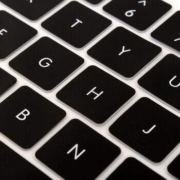 Silikónový ochranný obal na klávesnici EÚ verzia pre Apple MacBook Air 15,3" (2023, M2) - čierny