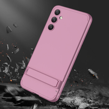 Ochranný 360 ° celotelový plastový kryt pre Samsung Galaxy A54 5G - ružový
