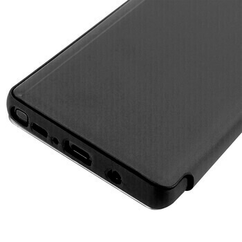 Zrkadlový plastový flip obal pre Xiaomi Redmi Note 12S - strieborný