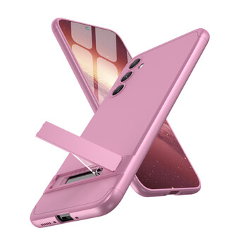 Ochranný 360 ° celotelový plastový kryt pre Xiaomi Redmi Note 12 4G - ružový