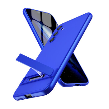 Ochranný 360 ° celotelový plastový kryt pre Xiaomi Redmi Note 12 4G - modrý