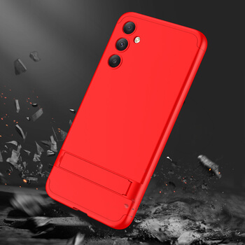 Ochranný 360 ° celotelový plastový kryt pre Xiaomi Redmi Note 12 4G - červený