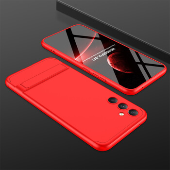 Ochranný 360 ° celotelový plastový kryt pre Xiaomi Redmi Note 12 4G - červený