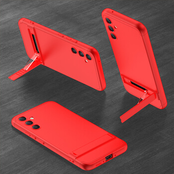 Ochranný 360 ° celotelový plastový kryt pre Xiaomi Redmi Note 12 4G - červený