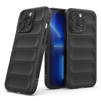 Protišmykový silikónový ochranný kryt pre Apple iPhone 12 Pro - čierny