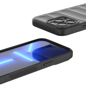 Protišmykový silikónový ochranný kryt pre Apple iPhone 12 Pro - čierny