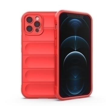 Protišmykový silikónový ochranný kryt pre Apple iPhone SE (2022) - červený