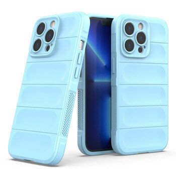 Protišmykový silikónový ochranný kryt pre Apple iPhone 14 - svetlo modrý