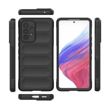 Protišmykový silikónový ochranný kryt pre Samsung Galaxy A54 5G - čierny
