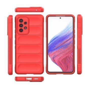 Protišmykový silikónový ochranný kryt pre Samsung Galaxy S21 G991B - červený