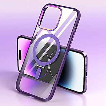 Plastový obal MagSafe se stojánkem pre Apple iPhone 11 Pro Max - biely