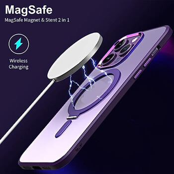 Plastový obal MagSafe se stojánkem pre Apple iPhone 13 - biely