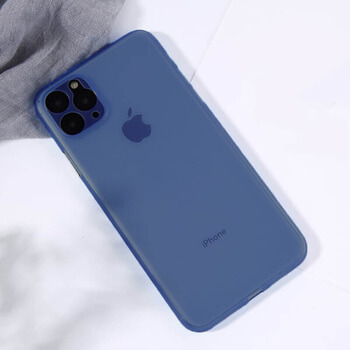 Ultratenký plastový kryt pre Apple iPhone 12 mini - tmavo modrý