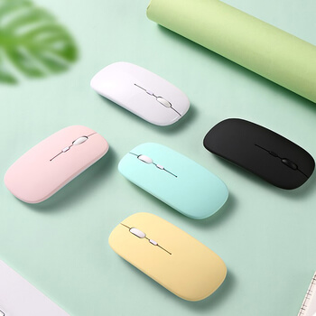 Bezdrôtová dobíjacia myš - žltá