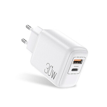 Duálna USB nabíjačka 30W biela