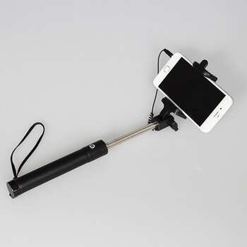 Teleskopická Selfie tyč monopod s ovládaním 78 cm a Jack konektorom - modrá rukoväť