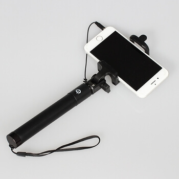 Teleskopická Selfie tyč monopod s ovládaním 78 cm a Jack konektorom - modrá rukoväť