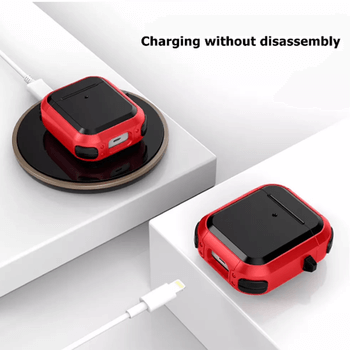 Extra odolné ochranné puzdro pre Apple AirPods 3.generace (2021) - červené