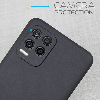 Extrapevný silikónový ochranný kryt pre Realme 8i - čierny