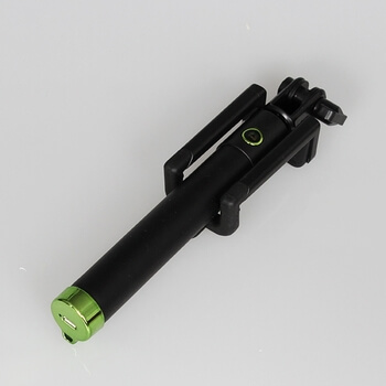 BEZDRÔTOVÁ teleskopická selfie tyč monopod s ovládaním 80 cm - zelená rukoväť