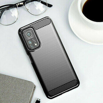 Ochranný silikónový obal karbón pre Xiaomi Redmi 12C - čierny