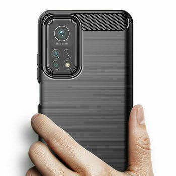 Ochranný silikónový obal karbón pre Xiaomi Redmi 12C - čierny