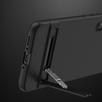 Ochranný 360 ° celotelový plastový kryt pre Xiaomi Redmi 10C - čierny