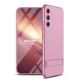 Ochranný 360 ° celotelový plastový kryt pre Xiaomi Redmi 10C - ružový