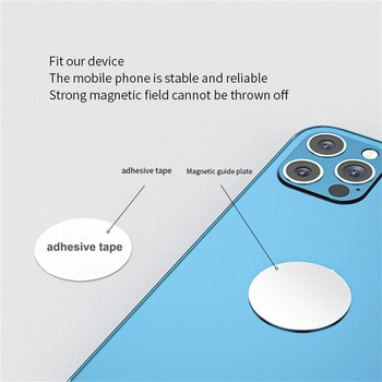 Magnetický držák na telefon k notebooku - čierny