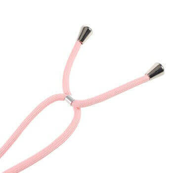 Gumový ochranný kryt so šnúrkou na krk pre Samsung Galaxy A12 A125F - svetlo ružový