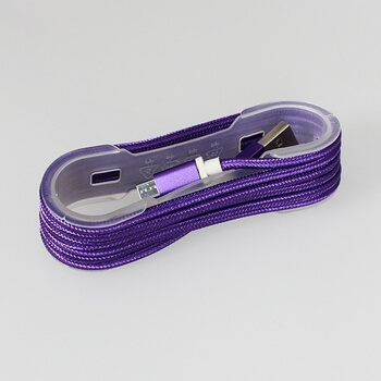 Nylonový USB kábel Micro USB - fialový