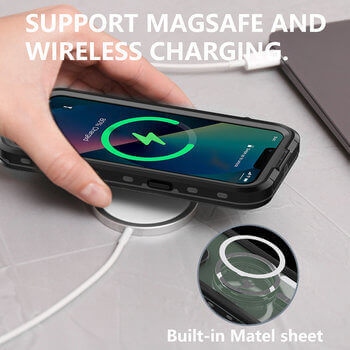 Vodotěsné pouzdro s MagSafe pro iPhone 13 Pro Max - čierne