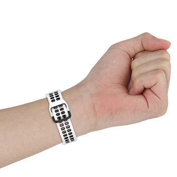 Športový silikónový remienok pre chytré hodinky Samsung Galaxy Watch 6 Classic 43 mm - čierny