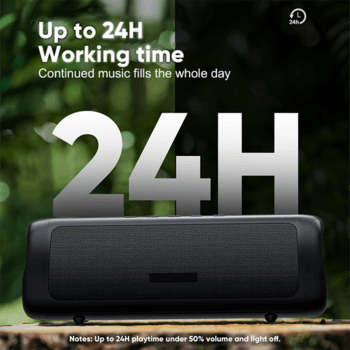 Bezdrôtový reproduktor s LED osvetlením - čierny