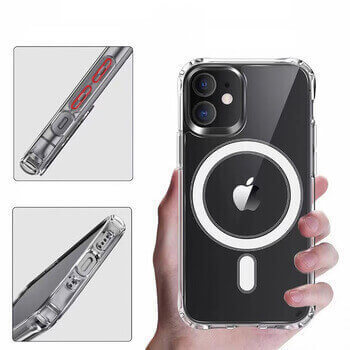 Ochranný silikónový obal s integráciou pre bezdrôtové nabíjanie Qi pre Apple iPhone 15 Pro - priehľadný