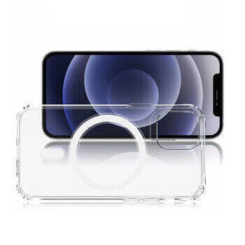 Ochranný silikónový obal s integráciou pre bezdrôtové nabíjanie Qi pre Apple iPhone 15 Pro Max - priehľadný