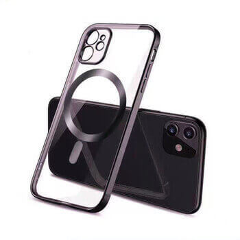 MagSafe silikonový kryt pre Apple iPhone 15 Plus - čierny