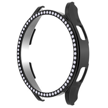 Luxusný ochranný kryt so sklom pre Samsung Galaxy Watch 5 44 mm - čierny