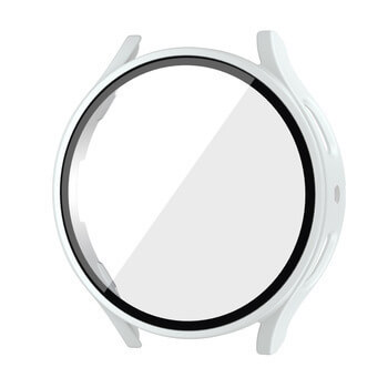 Ochranný kryt se sklem pro Samsung Galaxy Watch 5 44 mm - biely