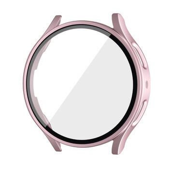 Ochranný kryt se sklem pro Samsung Galaxy Watch 4 44 mm - svetlo ružový