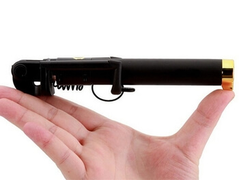 Teleskopická Selfie tyč monopod s ovládaním 78 cm a Jack konektorom - zlatá rukoväť