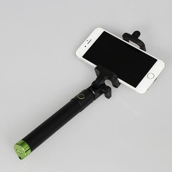 BEZDRÔTOVÁ teleskopická selfie tyč monopod s ovládaním 80 cm - zlatá rukoväť