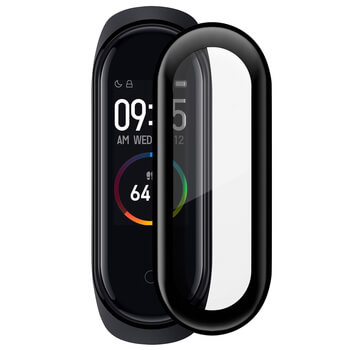 3D ochranné tvrdené sklo s rámčekom pre Xiaomi Mi Band 8 - čierne