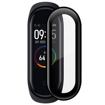 3D ochranné tvrdené sklo s rámčekom pre Xiaomi Mi Band 3 - čierne