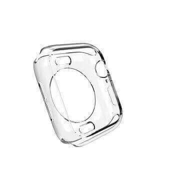 Ultratenký silikónový obal pre chytré hodinky Apple Watch 45 mm (9.série) - priehľadný