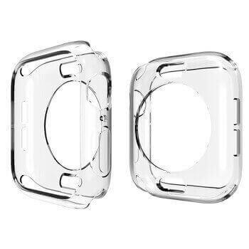 Ultratenký silikónový obal pre chytré hodinky Apple Watch 45 mm (9.série) - priehľadný