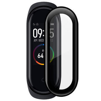 3x 3D ochranné tvrdené sklo s rámčekom pre Xiaomi Mi Band 7 - čierne - 2+1 zdarma