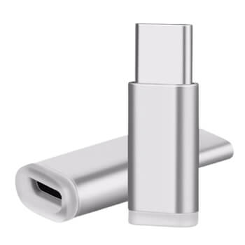 Redukcia vstup micro USB do Nový Apple MacBook s Type C výstupom strieborná